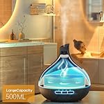 500ML Essential Oil Diffuser: Aroma Diffuser with Remote Control for Hotel Spa Yoga Room - Humidifier with 14 Colors LED Night Light for Bedroom Home Relaxation - Image 2