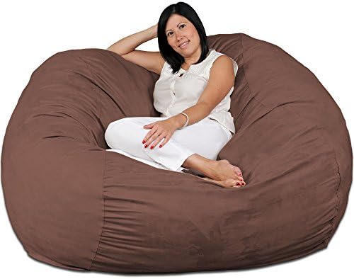 FUGU Large Bean Bag Chair, Premium Foam Filled 5 XL, Protective Liner Plus Removable Machine Wash Earth Cover