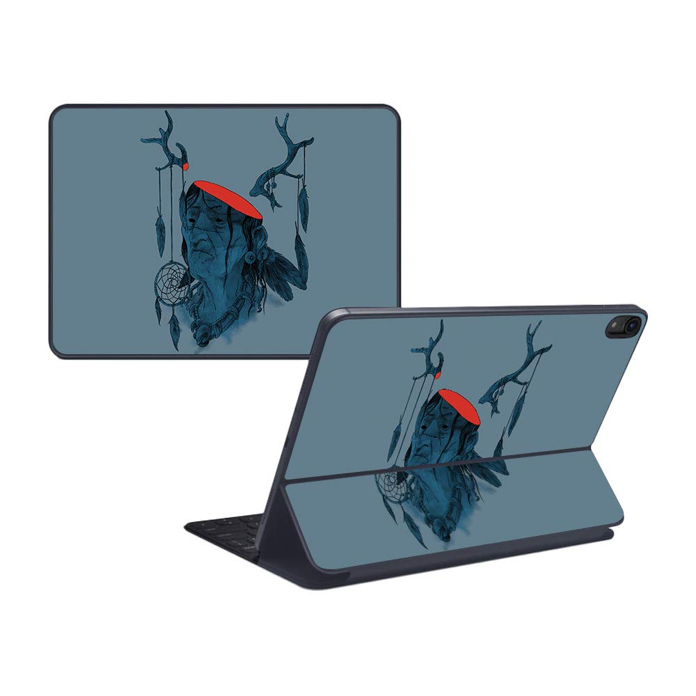 MightySkins Skin Compatible with Apple iPad Pro Smart Keyboard 11" (2018) - Transcend - Protective, Durable and Unique Vinyl Decal wrap Cover - Easy to Apply and Change Styles - Made in The USA