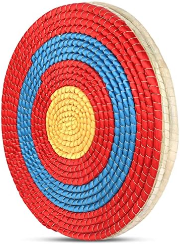 Archery Targets for Backyard, 20 Inch Traditional Hand-Made Round Solid Straw Archery Target, Arrow Target for Recurve Bow Longbow or Compound Bow, Large Practice Target for Outdoor Hunting