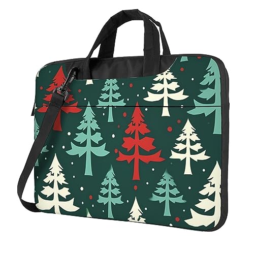 Sac pour ordinateur portable avec motif arbre de Noël grande capacité