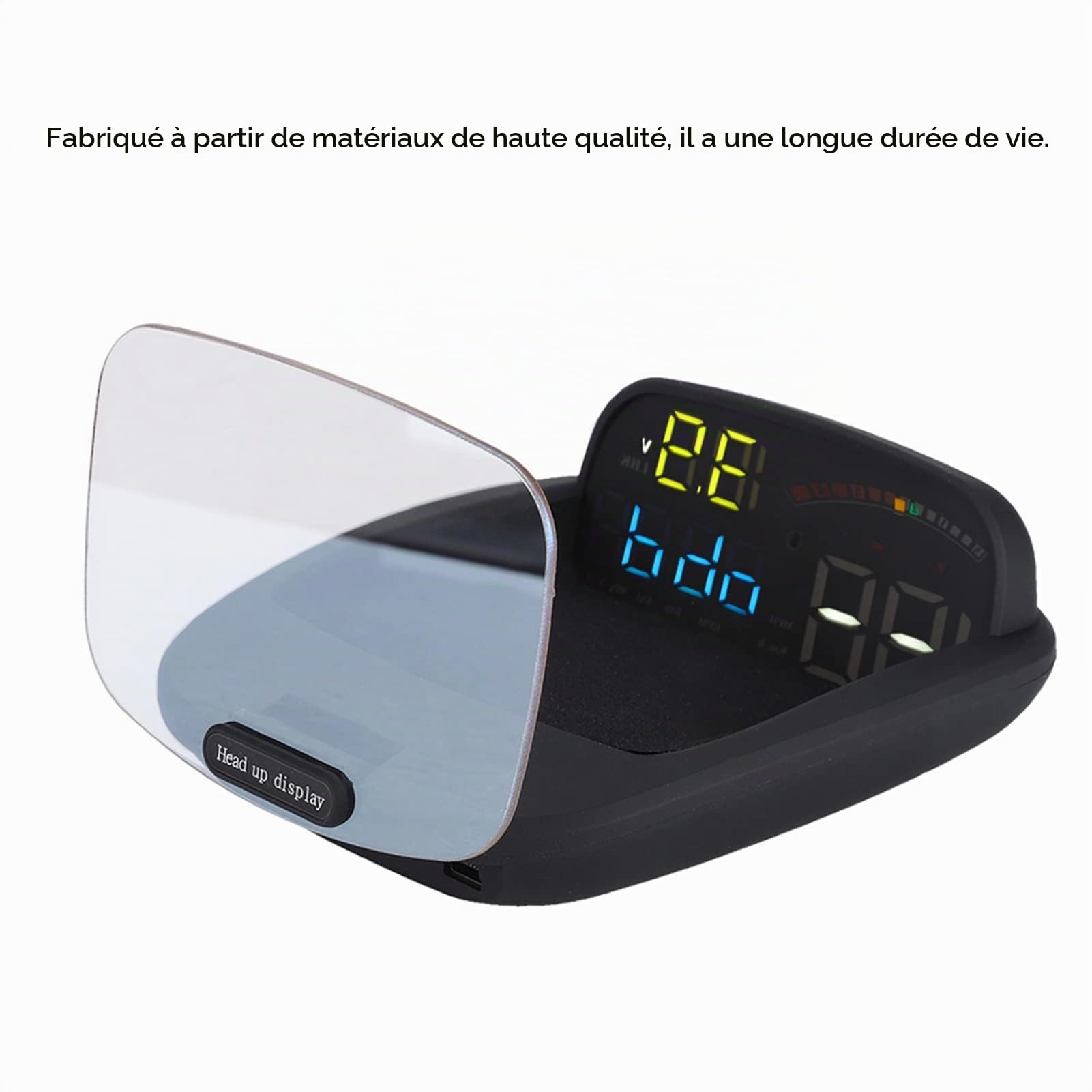Dioche Affichage Tête Haute Voiture, Affichage Tête Haute Grand écran Adapté à l'affichage Tête Haute de Voiture à Double Système GPS (11 V-18 V)