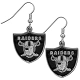 NFL Siskiyou Sports Womens Las Vegas Raiders Chrome Dangle Earrings One Size Team Colors