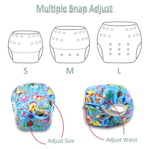 image for Wegreeco Baby & Toddler Snap One Size Adjustable Reusable Baby Swim Di