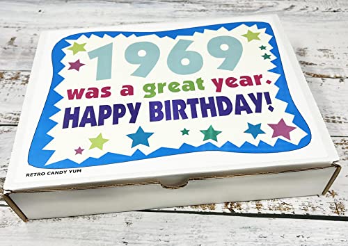 RETRO CANDY YUM ~ 1969 55th Birthday Gift Box Nostalgic Candy from Childhood for 55 Year Old Man or Woman Born 1969 - Thumbnail 3