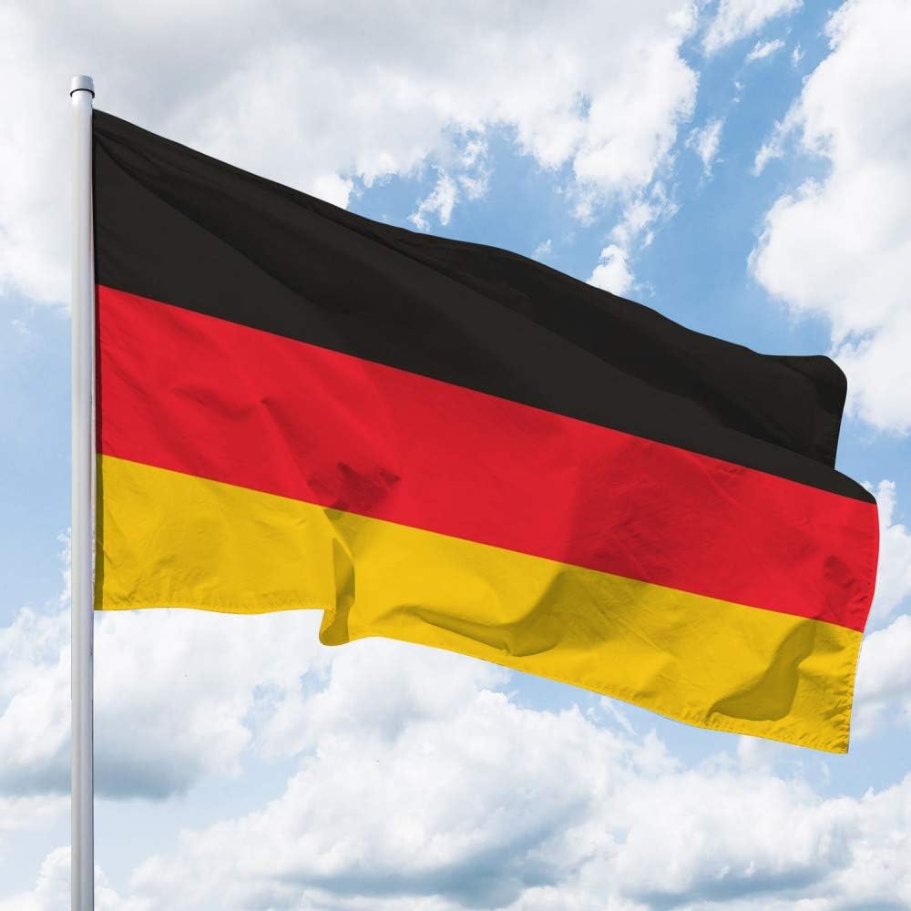 Flagge Deutschland Mit Adler 120x200 Cm – Bundeswappen, 160 G/qm Polyester, Wasserfest & Lichtecht