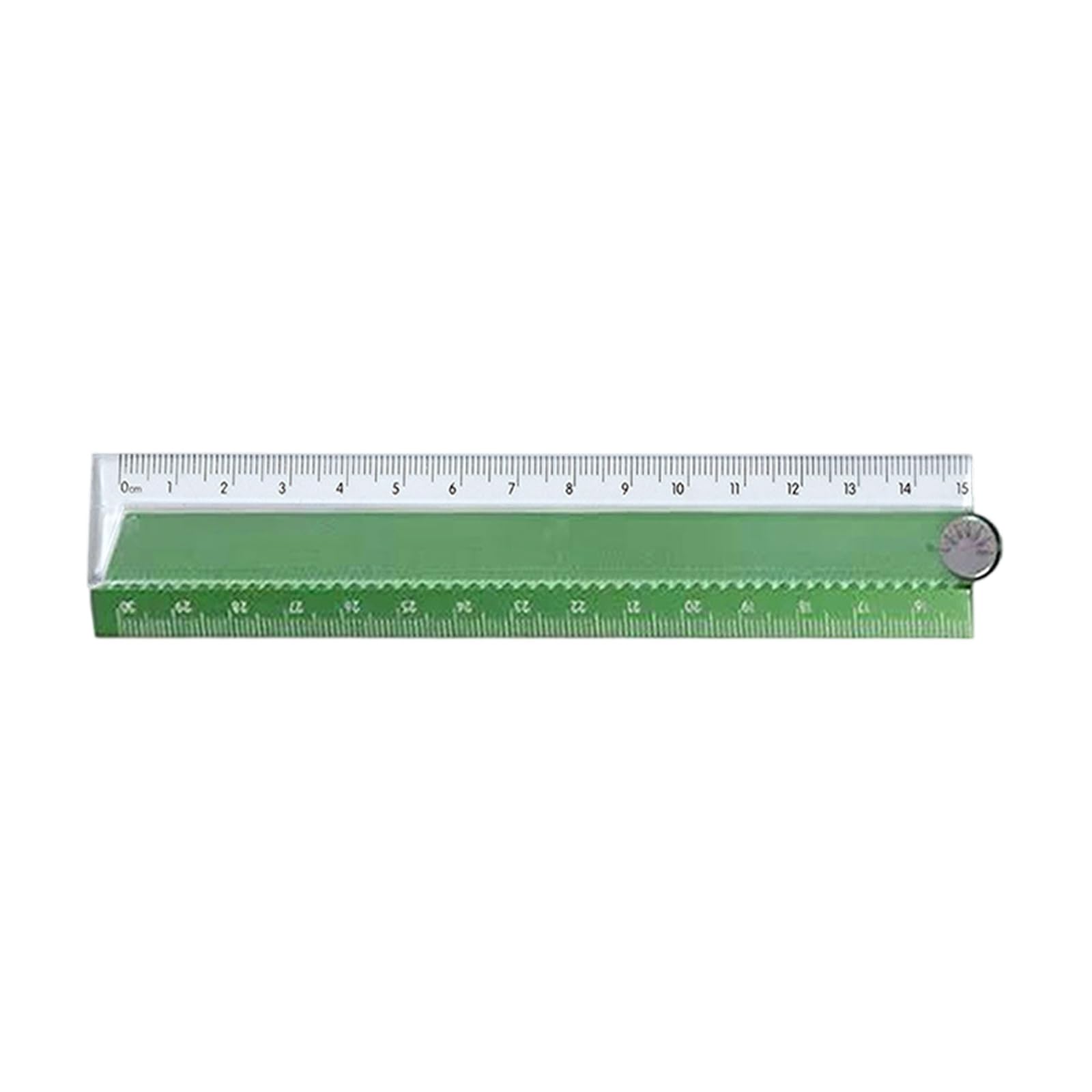 Msioytog Green Student Security Ruler, Shatter-Resistant Aluminum Alloy Construction, Foldable 30Cm Measuring Instrument Folding Ruler Rose Folding