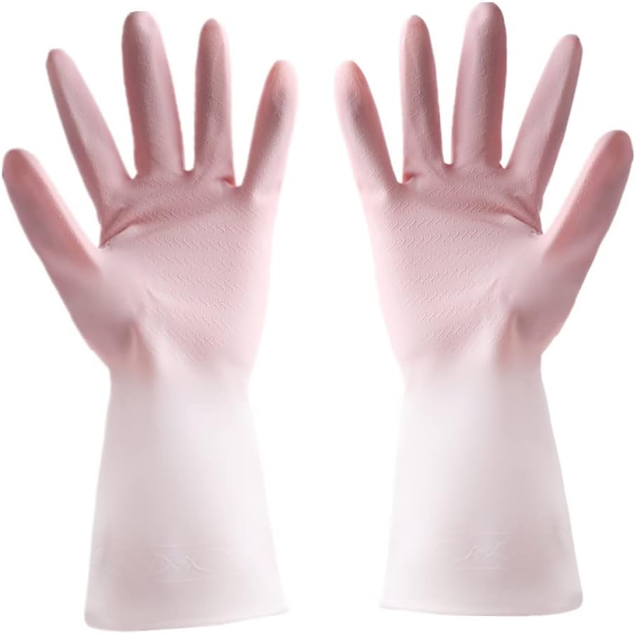 1 Pair Kitchen Dishwashing Gloves Gradient Household Cleaning Rubber for Washing Clothes