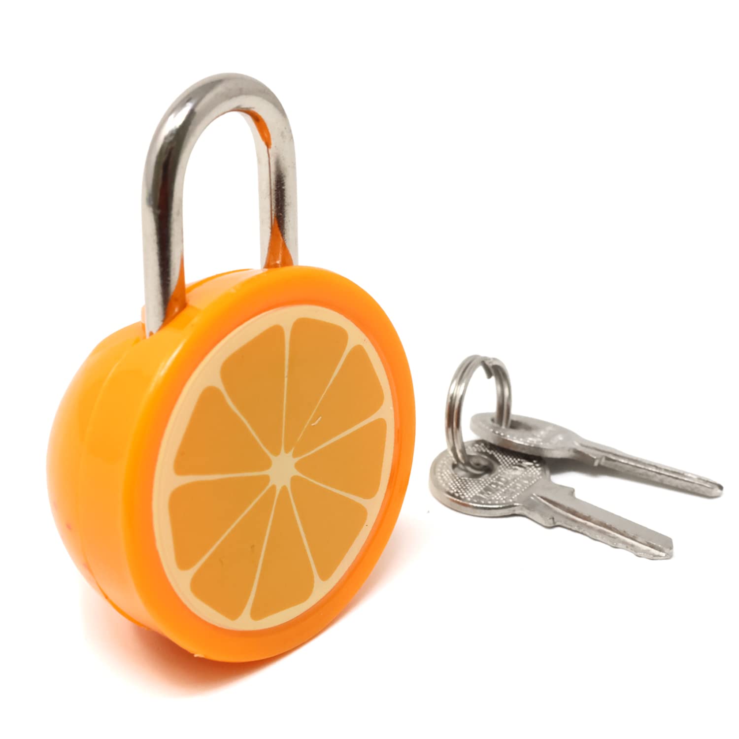 Honbay Cute Orange Fruit Padlock Mini Padlock Lock with Keys - for