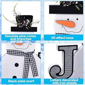 Wooden Christmas Block Sign, Snowman Decor, Premium Winter Decorations for Home, Indoor Snowman Decorations, Christmas Joy Sign for Mantel, Table Centerpiece, Holiday Decor (White) Wooden Christmas Block Sign Snowman Decor Premium Winter Decorations for Home Indoor Snowman Decorations Christmas Joy Sign for Mantel Table Centerpiece Holiday Decor White