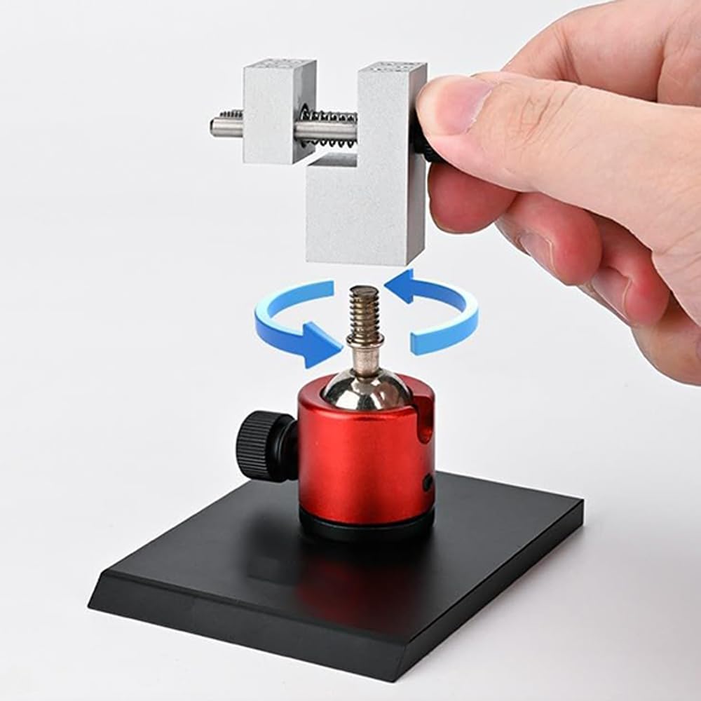 Mini étau universel, tête sphérique rotative à 360° avec base lestée stable, broches réglables en silicone anti-rayures pour modélisme, peinture, bijoux, électronique