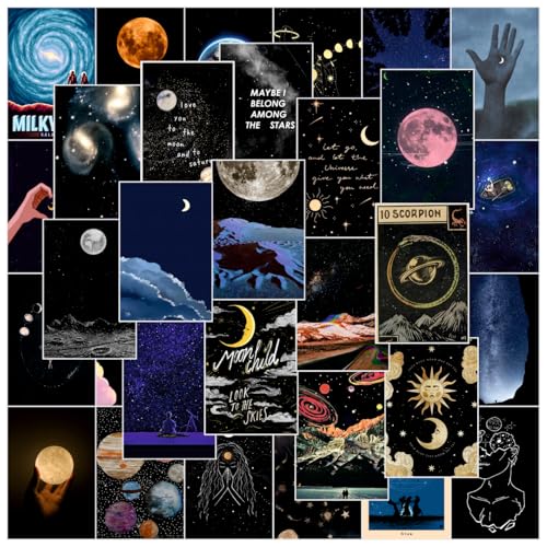 Image of SAW Space Posters - Pack of 54 | 4 x 6 Inches | Aesthetic Wall Art | Living Room, Bedroom, Office