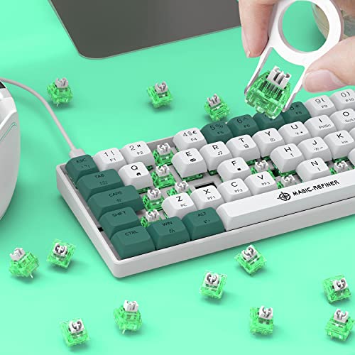 Magic-Refiner Cs Linear Switches, Gateron 3 Pin 45Gf Smd Linear Switch Set With Dustproof Stem, Durable 80M Mx Switch Compatible With Hotswap Mechanical Keyboards (45 Pcs, Green) #TOP3