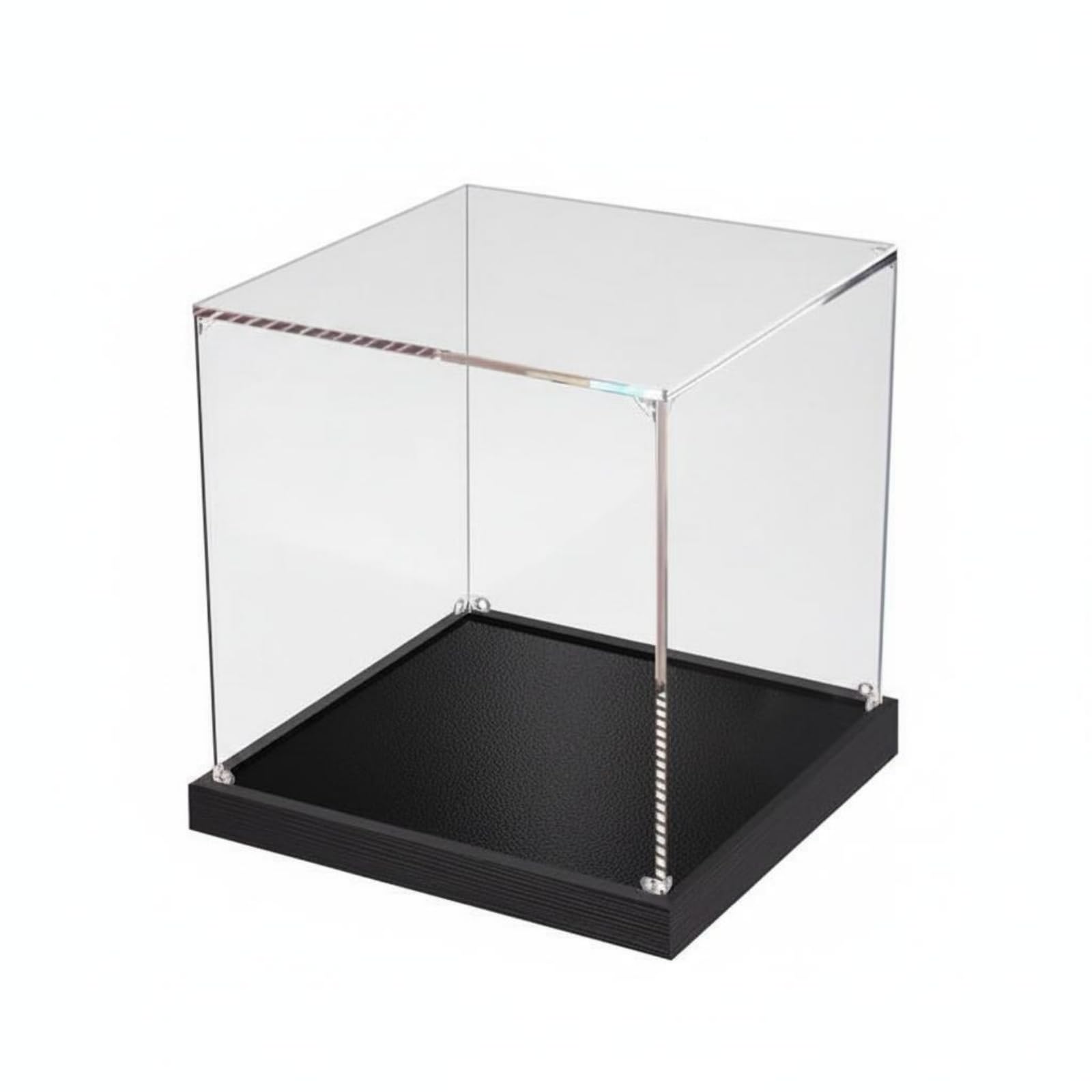 Caja Acrílica Transparente Fácil Montaje Cubierta Antipolvo Figuras Sin Pegamento Almacenamiento Doméstico para, 20x40 Cm Ancho X Largo, 50 Cm Alto, Base De Alambre Estirado