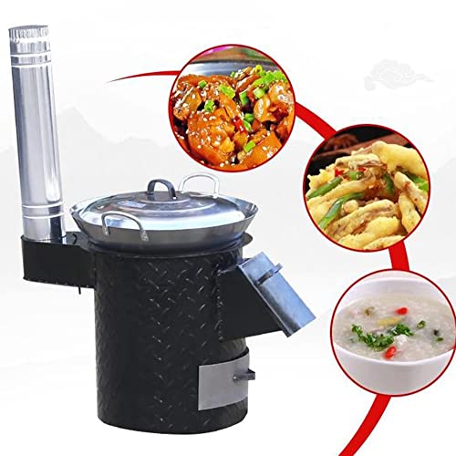 Poêle de cuisine intérieur extérieur durable avec four de chauffage intégré
