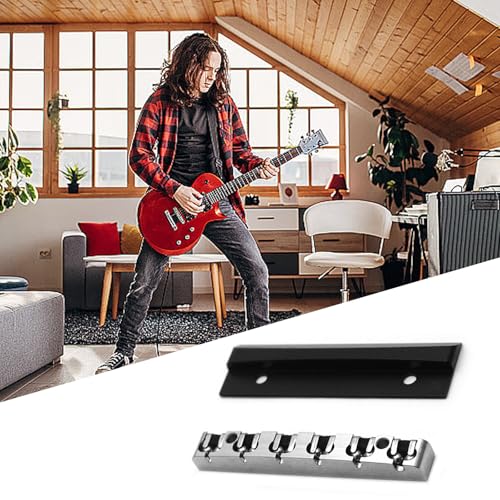 Écrou à rouleau guitare électrique en laiton et sillet métallique pour réglage précis - 2