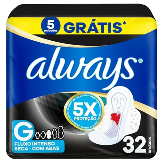 Always Absorvente Noturno Noites Tranquilas Seca Com Abas 32 Unidades