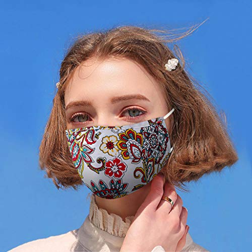 Bandanas faciais femininas/masculinas, reutilizáveis, elásticas, ajustáveis, névoa, poeira, rosto sa