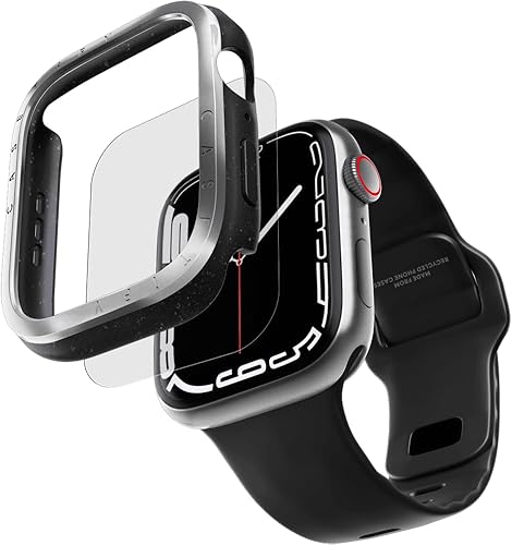 Vista 19 de CASETiFY Impact - Funda para reloj [bisel de aluminio cepillado] compatible con Apple Watch Series 4-6, SE, 1.575 pulgadas, color dorado Oro