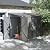 Outsunny 4.6' x 9' Steel Outdoor Storage Shed, Lean to Shed, Metal Tool House with Foundation Kit, Lockable Doors, Gloves and 2 Air Vents for Backyard, Patio, Lawn, Gray