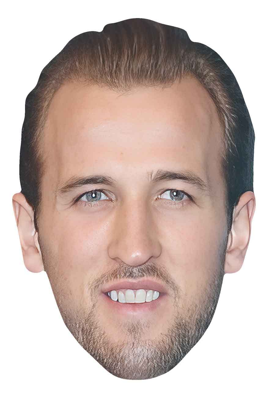 Star Cutouts Harry Kane Cm233 Cardboard Face Mask With Tabs & Elastic - Great Talking Point, Lifesize