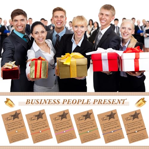 24 Pcs Star Shape Bracelet Set with Make a Wish Card Christmas Employee Appreciation Gifts Adjustable Inspirational Bracelet Cord String for Women Jewelry Gifts4