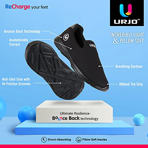 Image of URJO Rome Men's Lightweight Sports Shoes | Ultra-Flexible Breathable & Perfect for Running, Walking & Gym