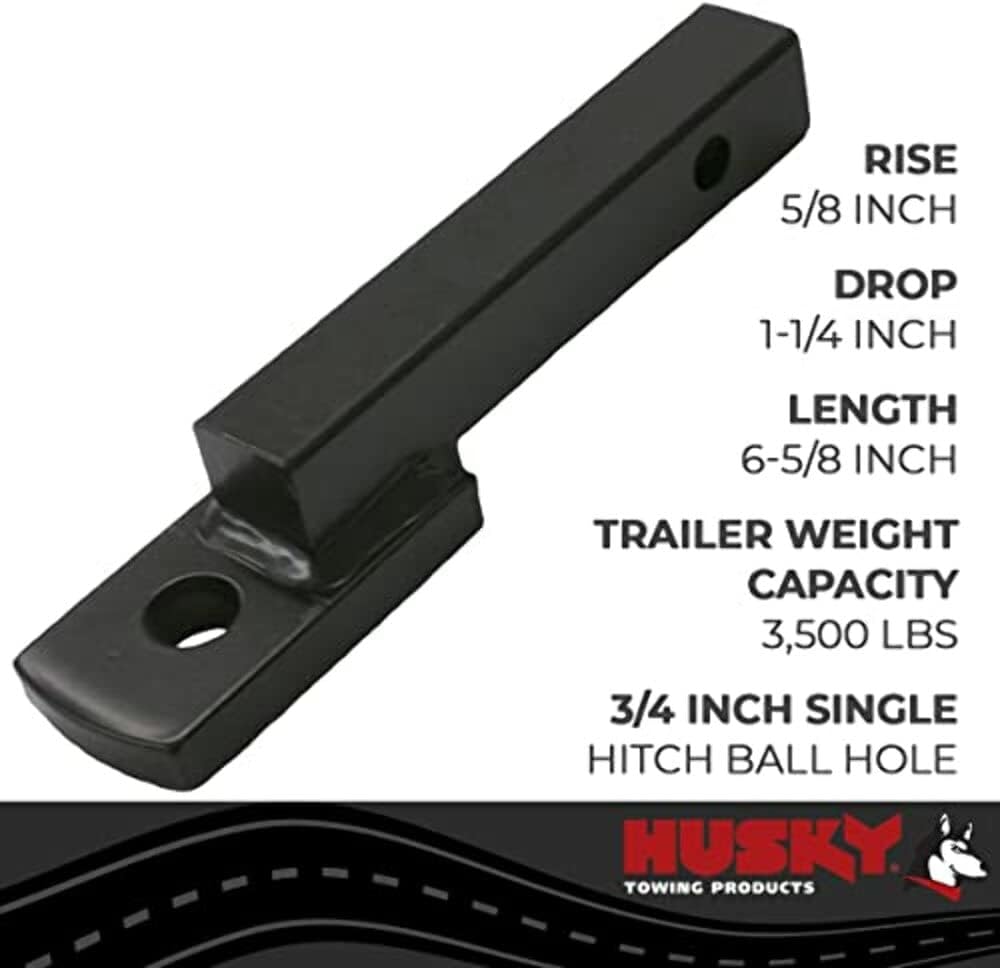 HUSKY TOWING Husky 31341 6 - 5/8 X 5/8 X 1-1/4 Class II Replacement Ball Mount,Black