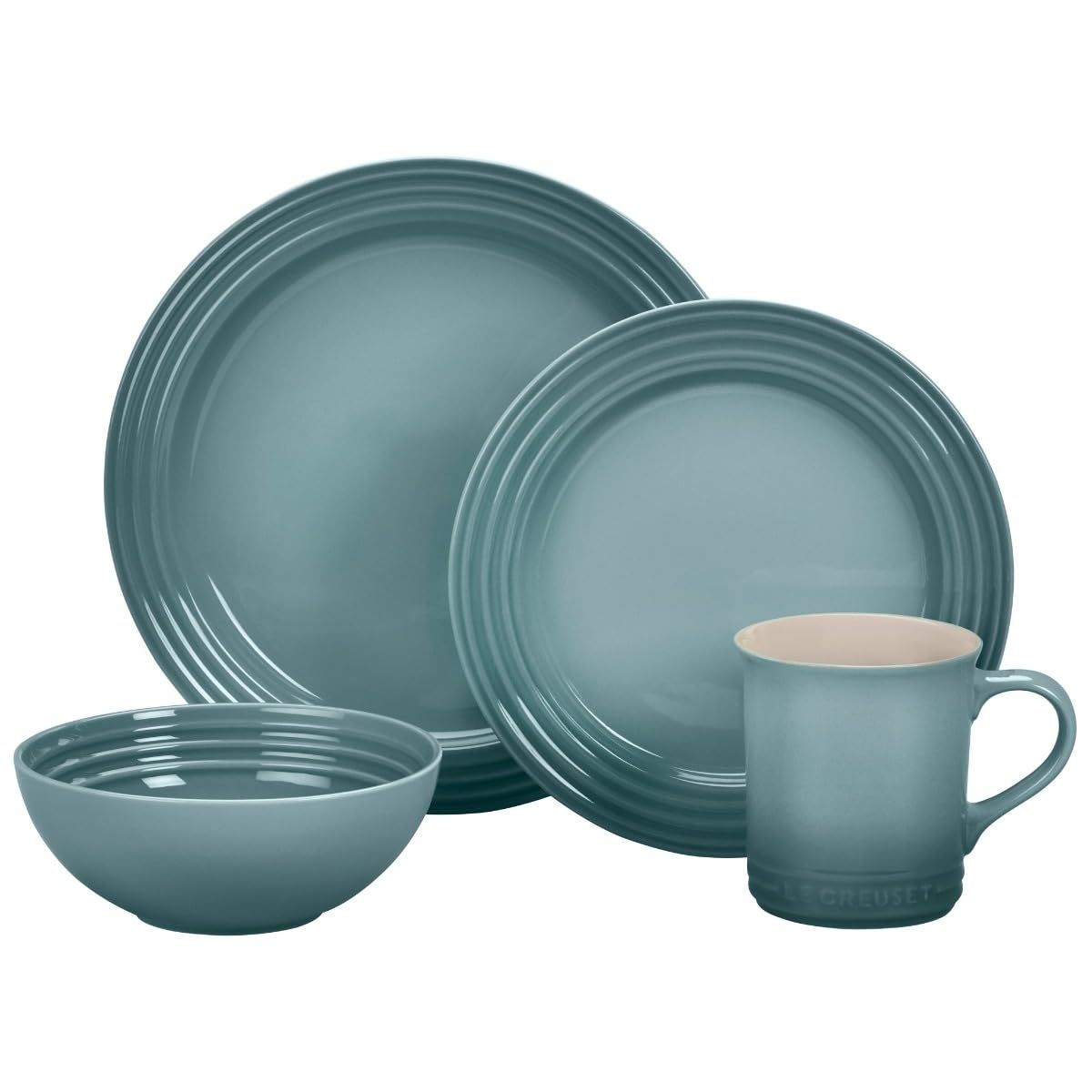 LE CREUSETStoneware Dinnerware Set, 16 pc., Sea Salt