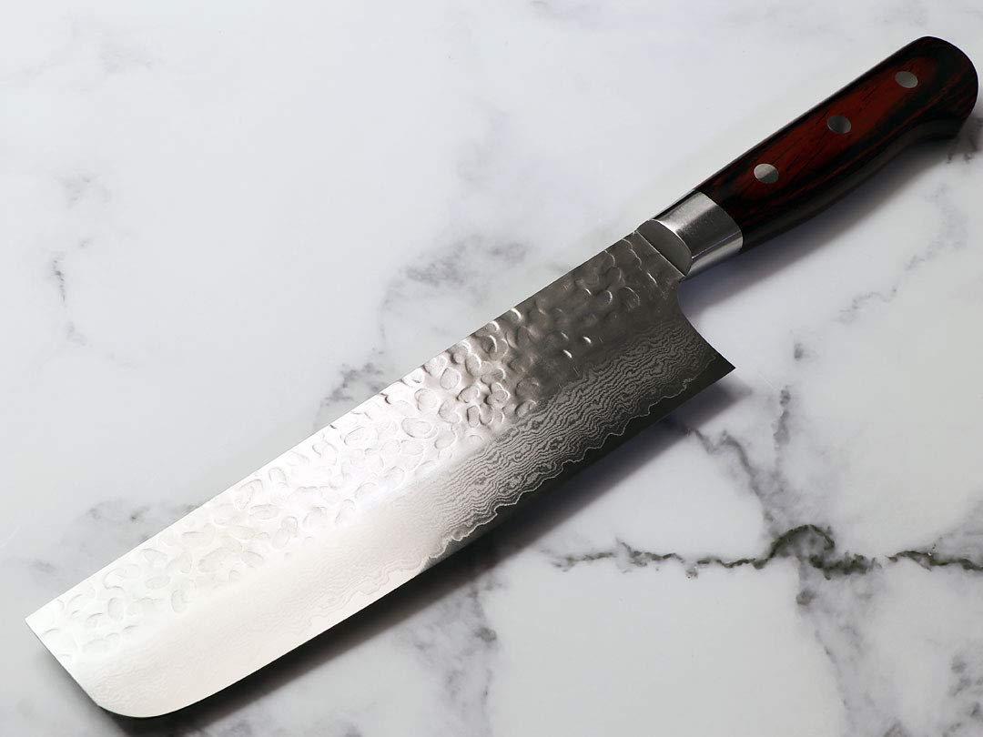 堺孝行 菜切り包丁 165mm Amazon | 堺孝行 V金10号ダマスカス33層鎚目 菜切160 | 堺孝行