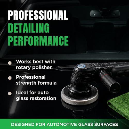Image of 3D Glass Polish - Cerium-Oxide Based Window Polish, Light & Fine Glass Scratch Remover for Car Windows - Restores Clarity & Removes Wiper Marks, Swirls, Water Spots - 16oz (Pack of 2)