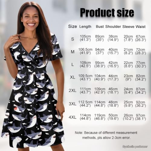 Image of Women's Summer Dresses Short Sleeve Formal Dresses with Pockets | Lightweight polyester fabric delivers cool airflow during hot summer outdoor activities