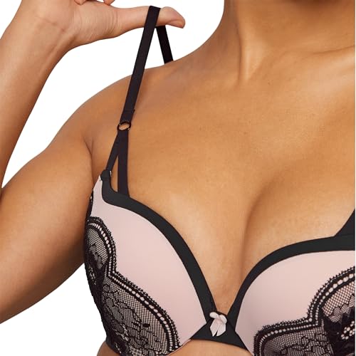 Image of Maidenform Women's Push-Up Bra, Love The Lift Lace Demi Push-Up Bras for Women, Smoothing, Underwire, Convertible Straps