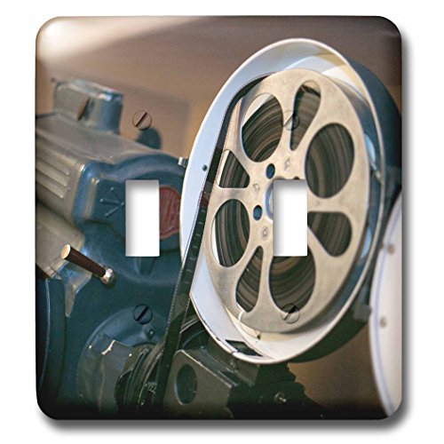 3dRose LSP_251240_2 Albuquerque, New Mexico, Route 66, Vintage Film Projector at Theater-Double Toggle Switch