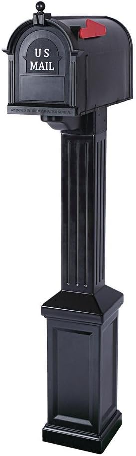 Postal Pro Craftsman Mailbox and Post Kit, (Black)