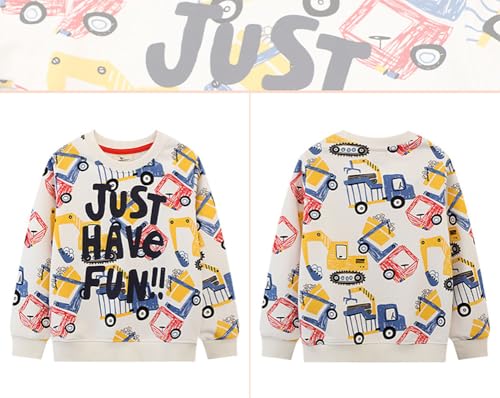 Boys Sweatshirts Casual Sweatshirts Cotton Sweatshirts Long Sleeve T-shirts Crew Neck Cartoon Tops for Boys-5264