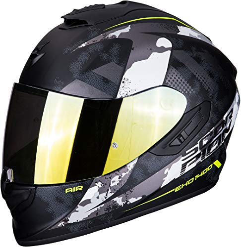 Casque moto Scorpion EXO-1400 AIR SYLEX intégral noir gris taille XS