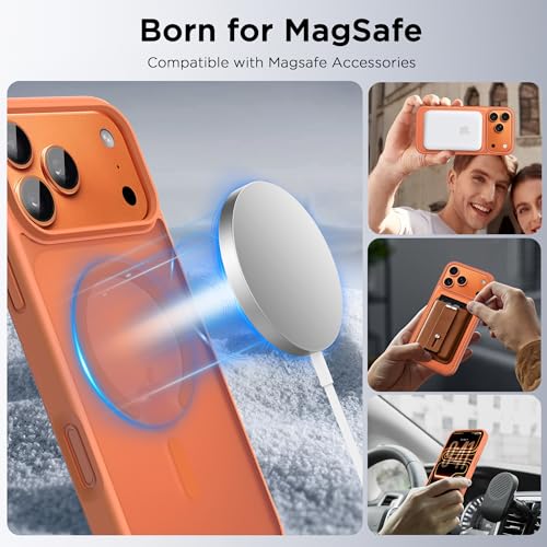 Image of CACOE Magnetic Case for iPhone 17 Pro 6.3 inch, Orange