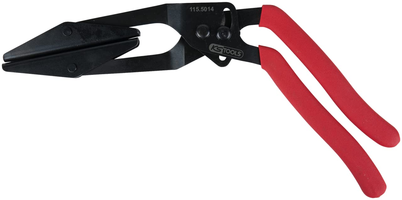 KS Tools Plastic 115.5014 Smoothly Adjustable Pinch Pliers Angled, 74 mm, Mehrfarbig