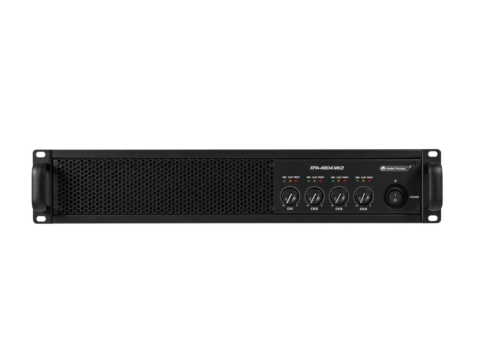 OMNITRONIC XPA-4804 MK2 Endstufe | Class D Stereo-PA-Verstärker mit Limiter, 4 x 1800 W RMS (2 Ohm), 4 x 1200 W RMS (4 Ohm)