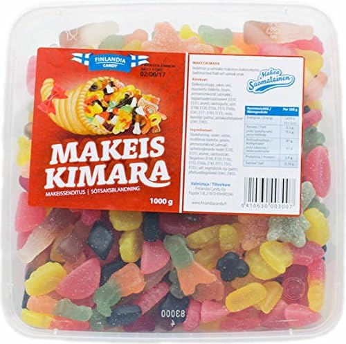 Makeis Kimara gummy candy with fruit and salmiakki flavor 1000g