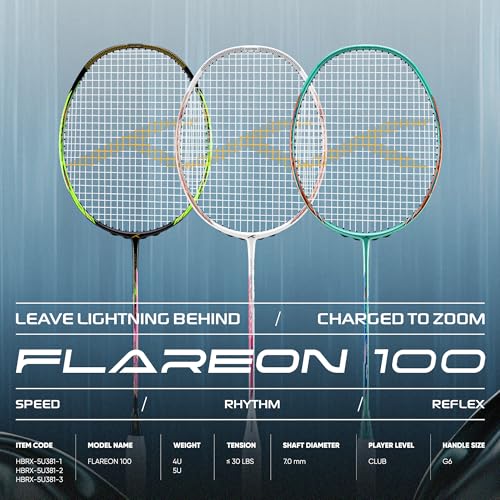 HUNDRED Store Hundred Flareon 100 Badminton Racket (Strung) 13.61 kg - Image 7