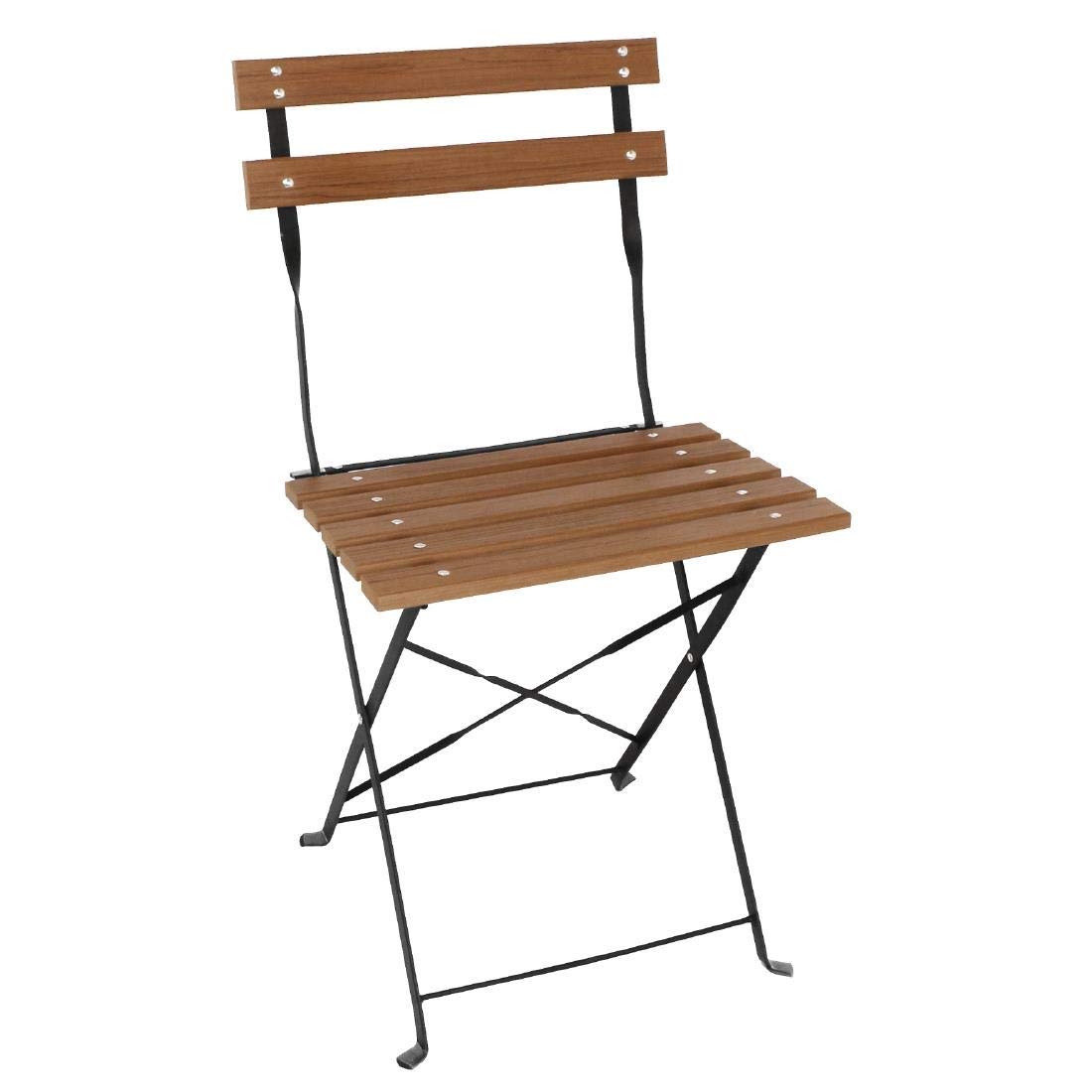 Bolero gj766 Faux Holz Bistro Stuhl, schwarz (2 Stück)