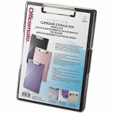 Officemate® Clear View Clipboard Storage Box, 9-7/16” x 13-7/16”, Black