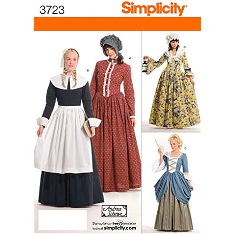 Simplicity Historical Dresses Sewing Pattern Costumes for Women Cover