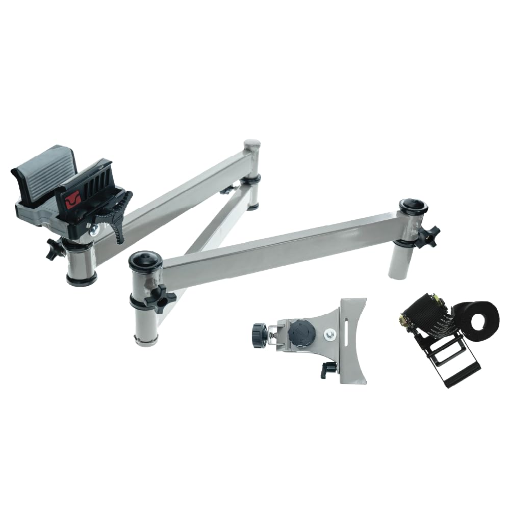 DeathGrip Aluminum Tripod with Durable Frame, Lightweight, Stable Design, Bubble Level, Adjustable Legs, Shooting Rest, and Hands-Free Operation for Hunting, Shooting, and Outdoors