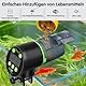 Ycozy WiFi Futterautomat Aquarium, Steckernetzteil Fischfutter Automat mit EU-Stecker und USB-C-Kabel, Gesteuerter Timer Futterautomat Fische mit LCD Display Futterautomaten für Aquarium Navi-BTS