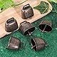 Mini Kuhglocke 12 Stück Vintage Eisenglocke Ziegenglocke Metall Haustier Glocken Haustier Halsband Bauernhof Tierglocke für Rinder Kuh Pferd Schafe Rote Bronze
