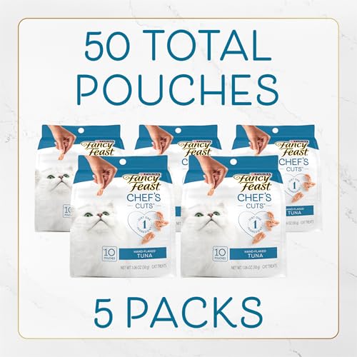 Fancy Feast Purina Tuna Cat Treats (5 Pack) 10 Count Pouches - image 4