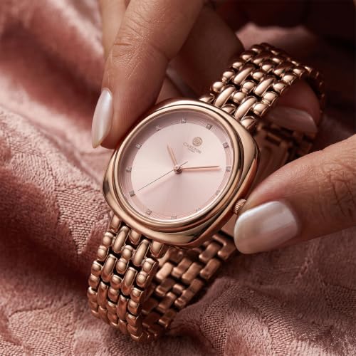 Image of Carlton London Women Celeste Analog Watch, Square Dial, Stainless Steel Strap, Quartz Movement, 30M Water Resistant, Casual Wear